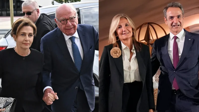 Γεύμα Μητσοτάκη-Μαρέβα με τον μεγιστάνα των media Ρούπερτ Μέρντοχ και τη σύζυγο του – Ποιοι άλλοι κάθισαν στο τραπέζι
