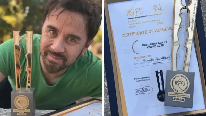 Θανάσης Τσαλταμπάσης: Απέσπασε το Βραβείο Α’ Ανδρικού Ρόλου για την ταινία <<Άκου μαμά>> στο 4ο Διεθνές Φεστιβάλ Ταινιών Μικρού Μήκους Καρδίτσας
